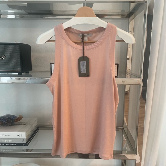All Saints Rina Ribbed Tank Top Soft Pink 8 - Picture 3 of 8